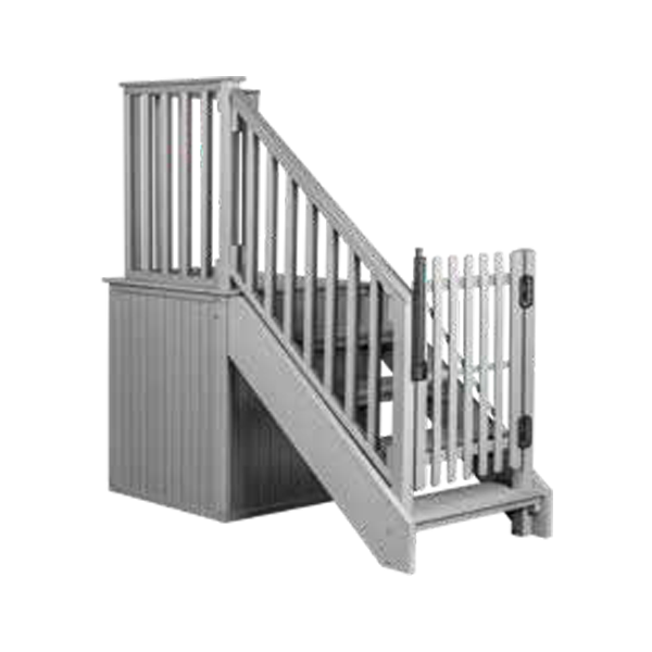 Euro Side Entry Swim Spa Step with safety gate