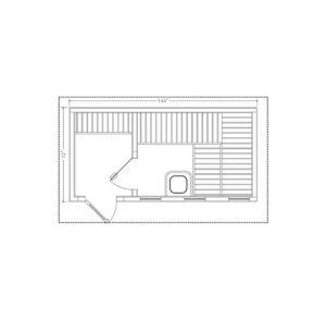 6' x 12' Euro Sauna w/Changing Room